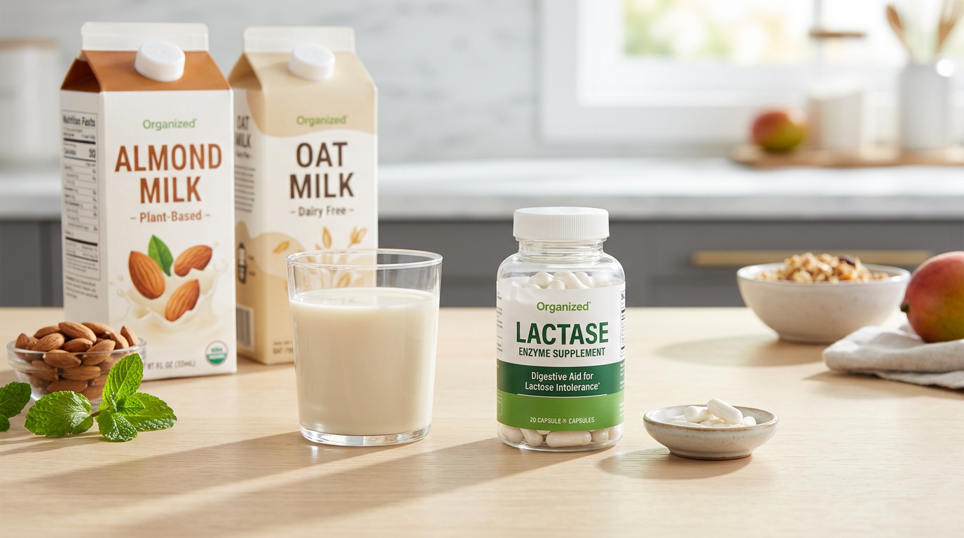 Digestive enzymes for lactose intolerance