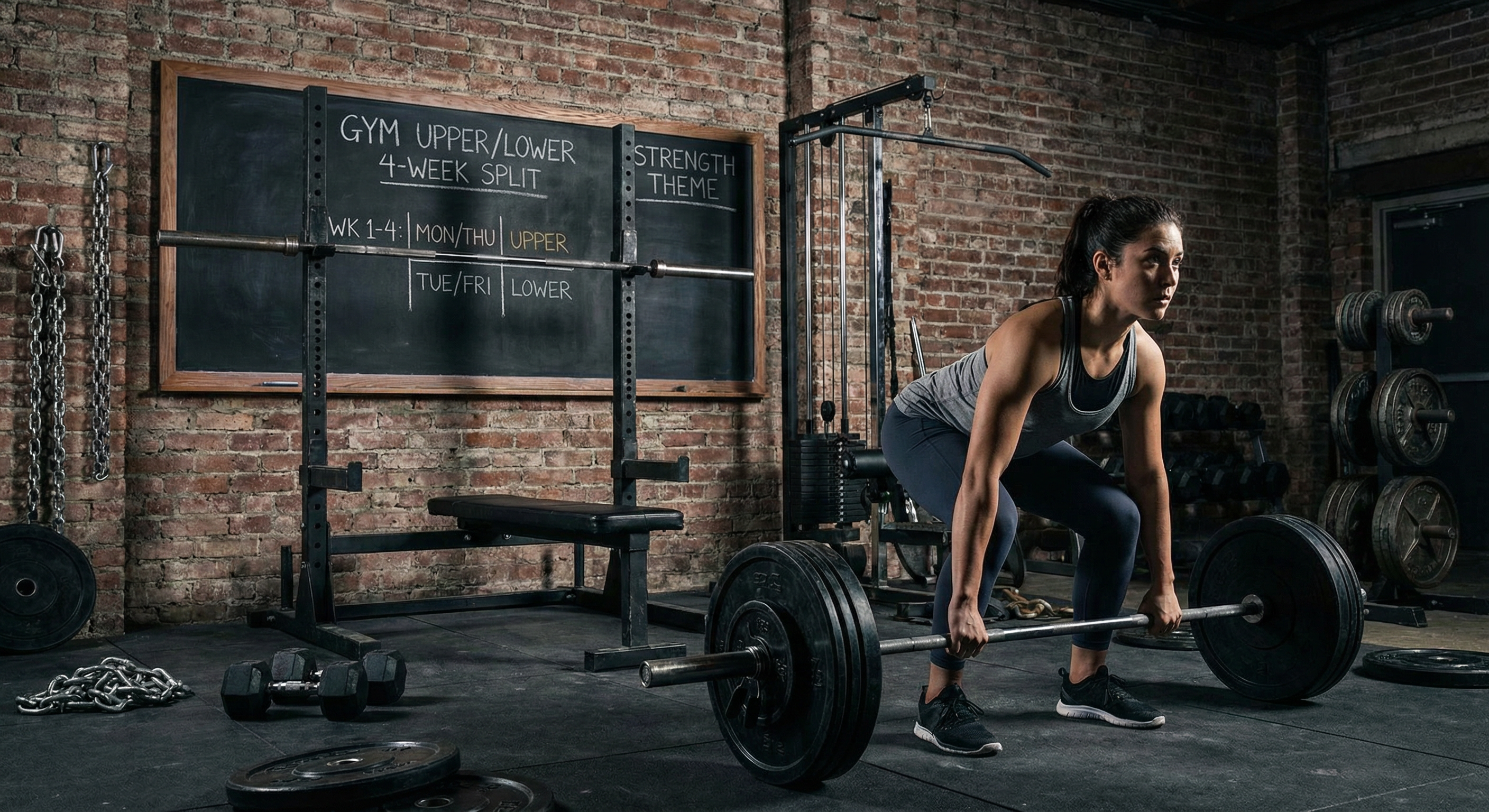 Gym upper lower 4-week split