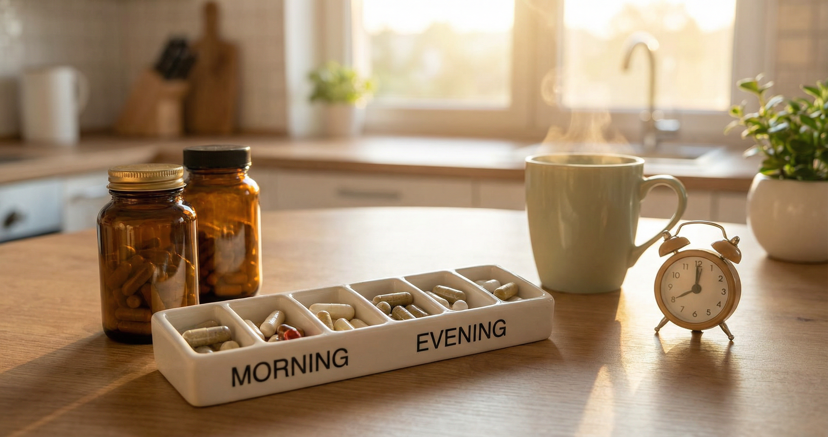 Ранкова та вечірня рутина прийому добавок