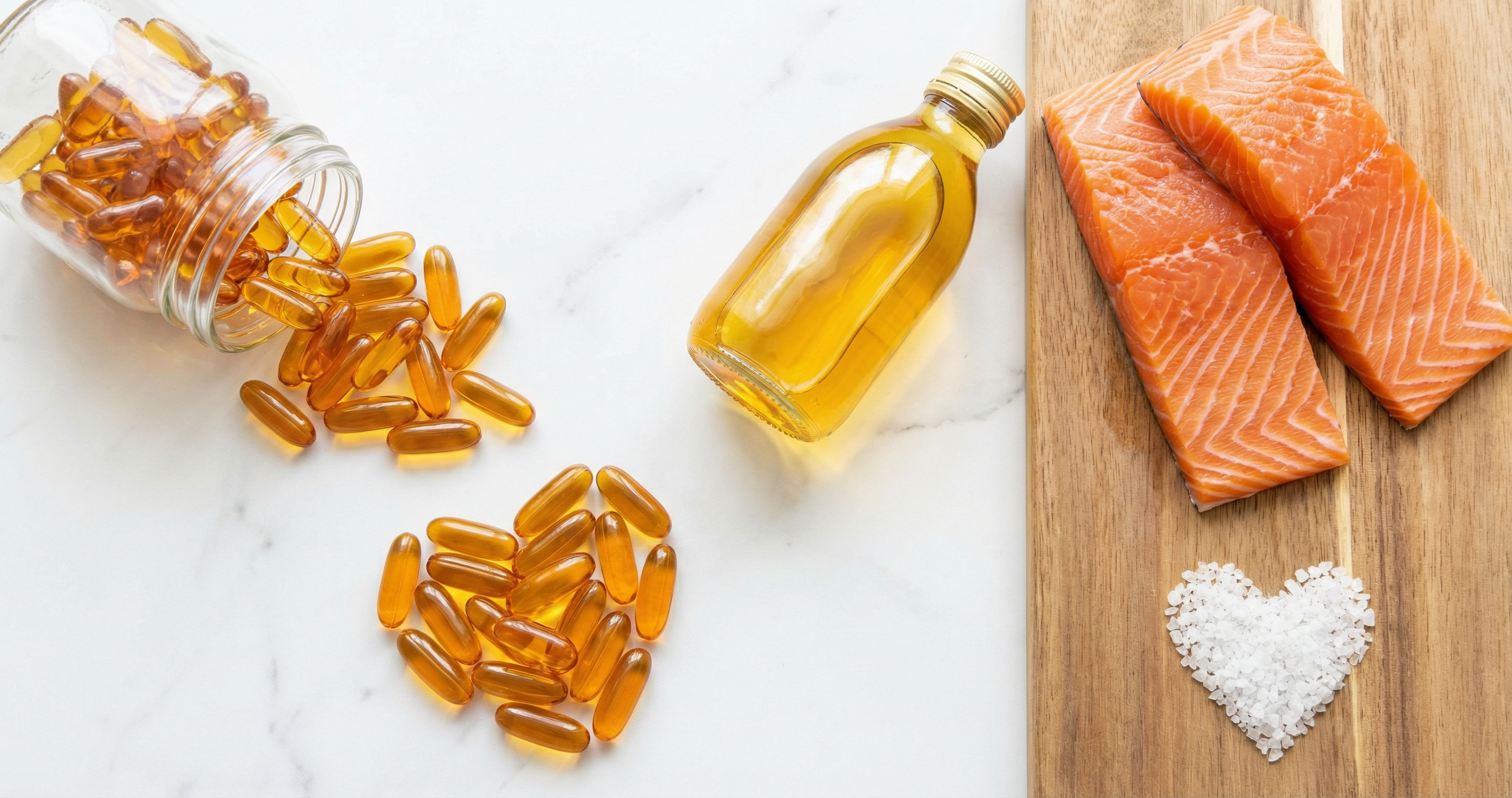 Fish oil supplements and fatty fish for heart health
