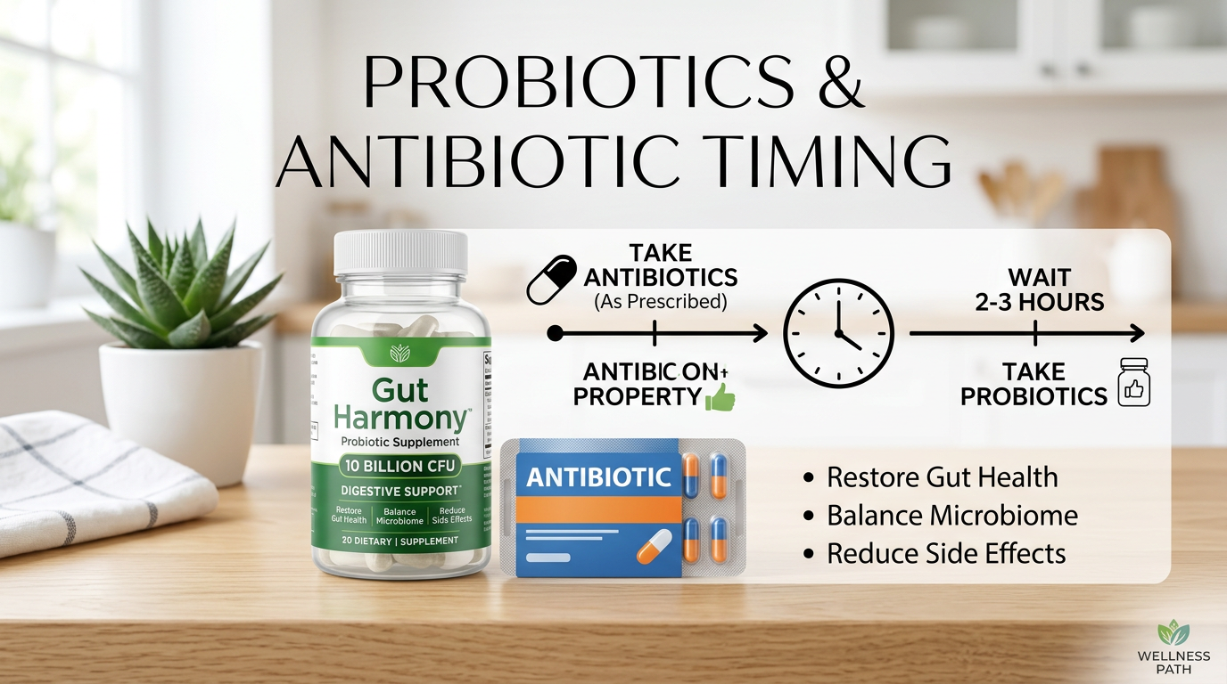 Probiotics and antibiotic timing