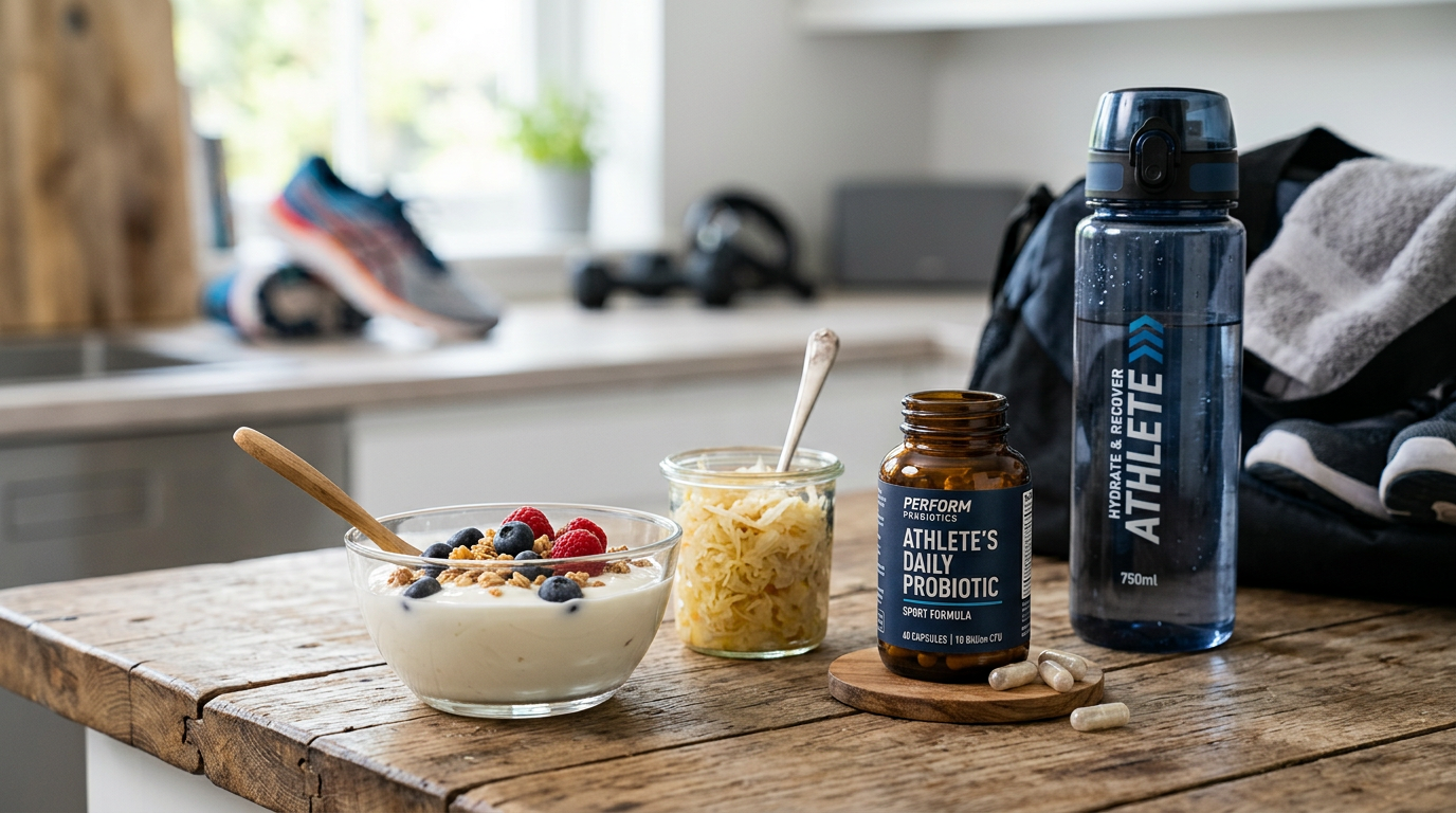 Probiotic supplements and fermented foods: strain selection, CFU, and food vs supplements for athletes