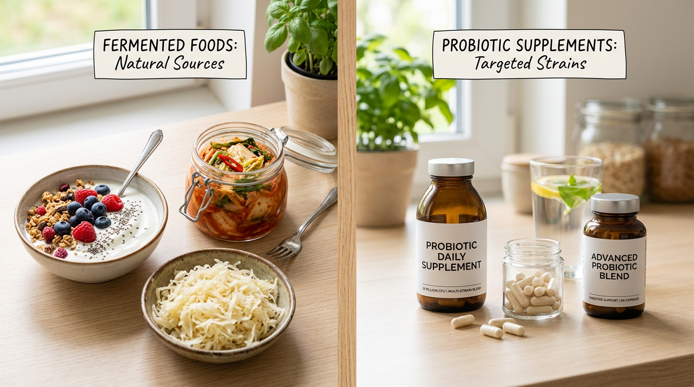 Ферментированные продукты и пробиотические добавки