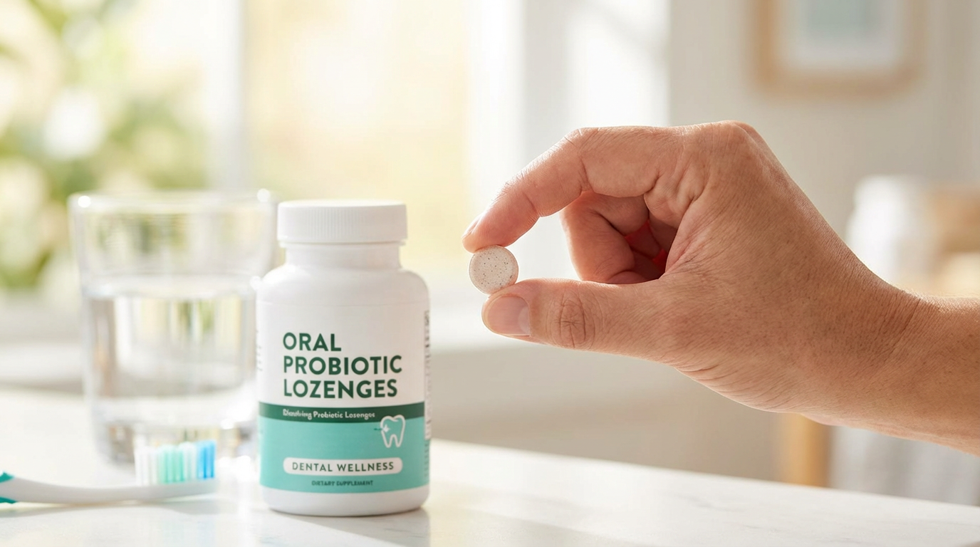 Probiotics for oral health: lozenges and supplements supporting a healthy mouth microbiome and dental care routine