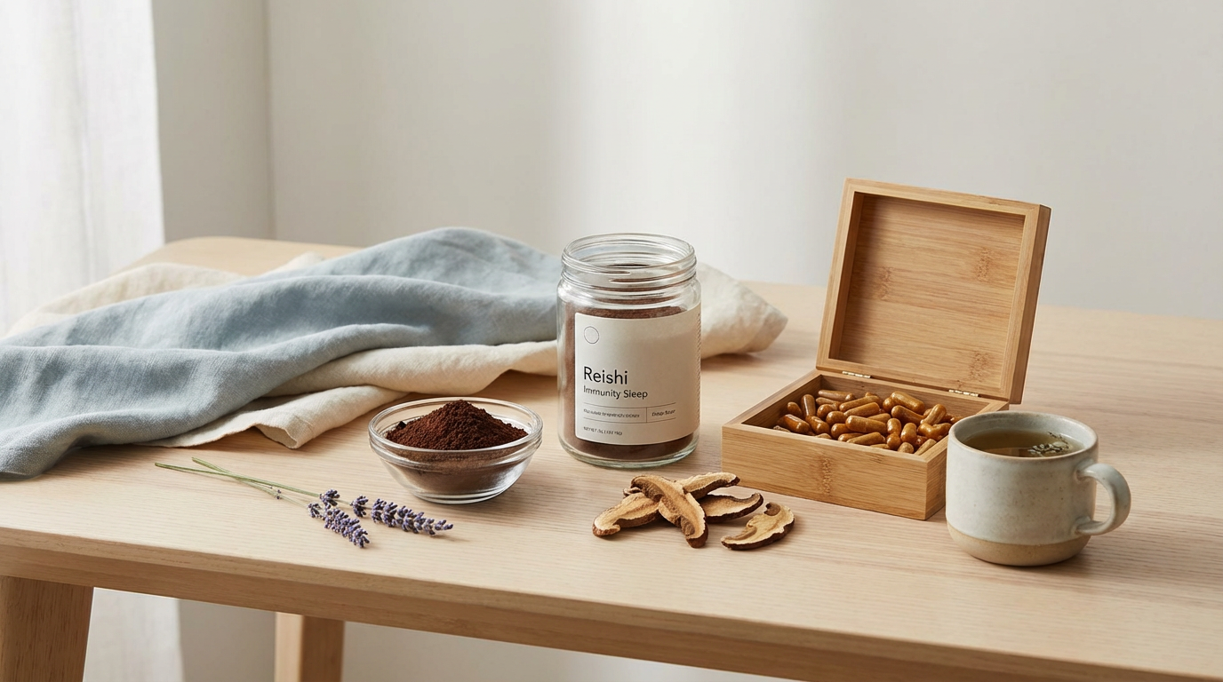 Reishi mushroom for immunity and sleep