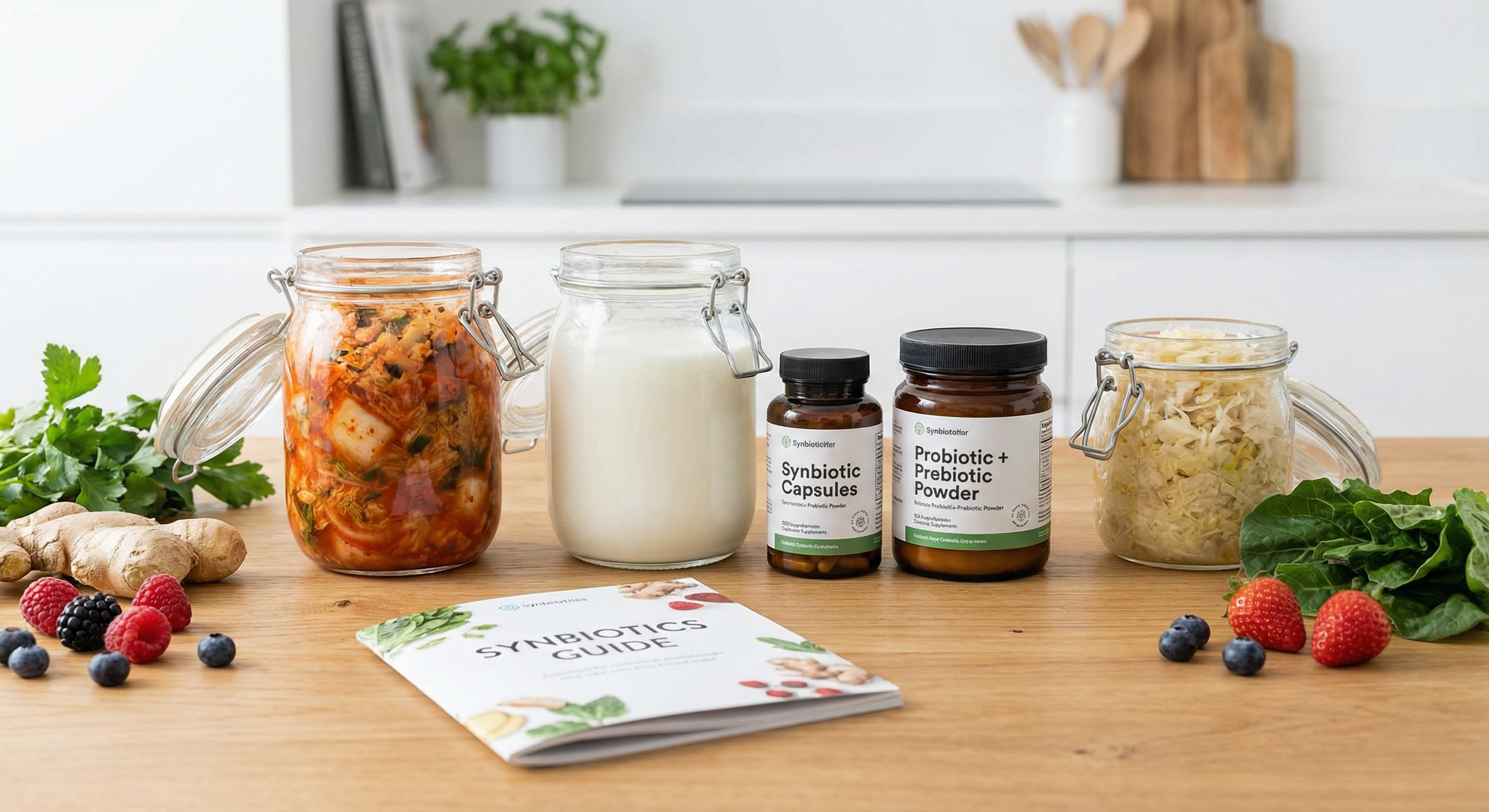 Synbiotic supplements and gut-friendly foods