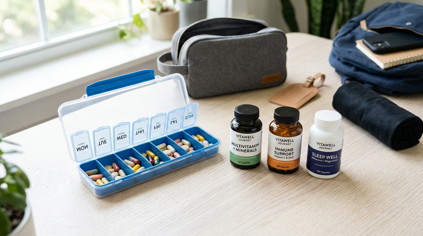 Travel supplements packing