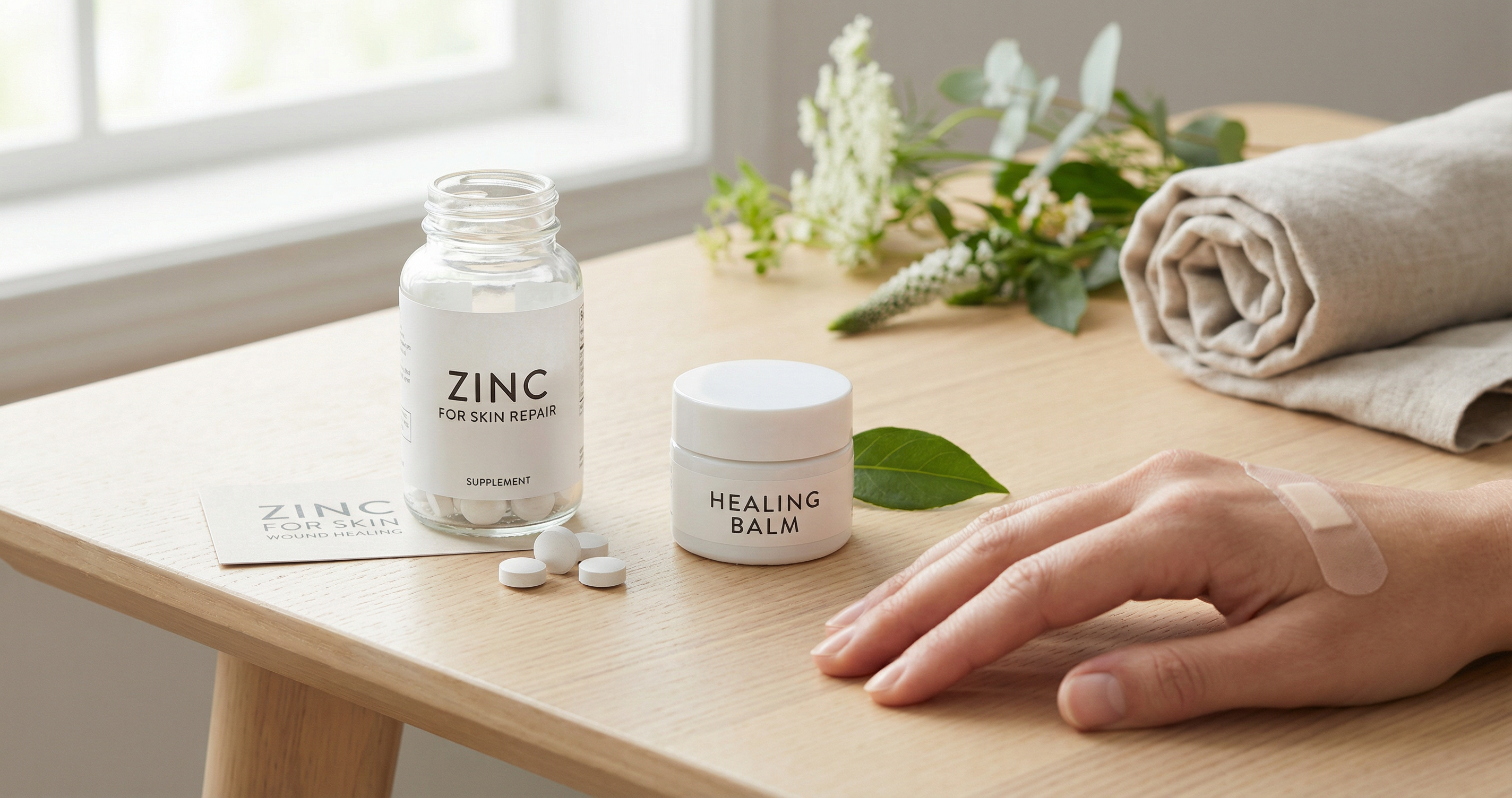 Zinc for skin and wound healing